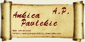 Ankica Pavlekić vizit kartica
